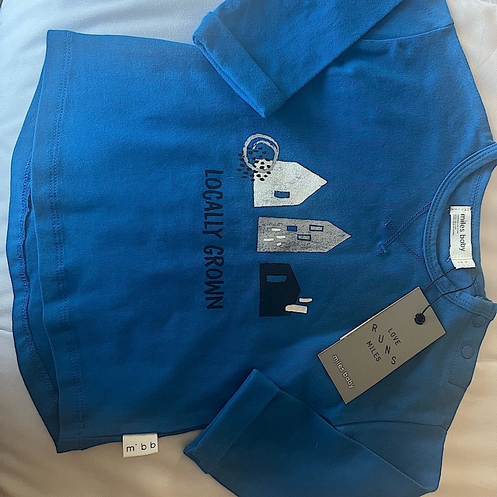 Blue Long Sleeve Baby Shirt